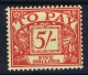 Great Britain Postage Due SG 55  Mi Nr 54 MNH/**/postfrisch/neuf Sans Charniere - Strafportzegels