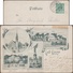 Allemagne 1899. Entier Postal Timbré Sur Commande. Erkner, Gare Et Train, Fleurs, Temple évangélique Genezareth, Musée.. - Eisenbahnen