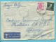 713+724T (-10%) Op Brief Per Luchtpost (avion) Met Stempel EERNEGEM Naar CONGO-BELGE - 1946 -10%