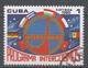 Cuba 1980. Scott #2321 (U) Intercosmos Program, Emblem, Flags - Oblitérés