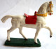 FIGURINE STARLUX CHEVAL 1976 BLANC 3 (4) MOYEN AGE - Starlux