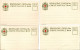 4 Cartes, Tsar Alexis Mikhailovitch, Fauteuil, Sceptre, Trône En Diamants, Globe (croix Rouge - Russie