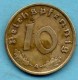 R7/ GERMANY  3° REICH   10  REICHS PFENNIG  1939 A - 10 Reichspfennig