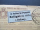 Italien 1911 Paketkarte Klebezettel: Italien über Pontafel Zollgut Zu Stellen In Itzkany. Ufizio Italiano Di Uscita - Postpaketten
