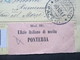 Italien 1911 Paketkarte Klebezettel: Italien über Pontafel Zollgut Zu Stellen In Itzkany. Ufizio Italiano Di Uscita - Colis-postaux