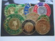 Afrika Bhutan / Burundi / Sanda Island Usw. Goldmarken / Goldene Briefmarken. Rund! 14 Marken! 1960er Jahre! - Sammlungen (ohne Album)