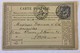 CARTE PRÉCURSEUR Avec CACHET PHARMACIE CENTRALE VILLEVIEILLE Affranchissement Type Sage 1877 - Vorläufer