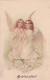 TWO ANGELS_1906 Litho Postcard_Embosed - Angeles