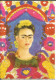 Art, Peinture, Auto Portrait Frida Kahlo - Selbstbildnis The Frame 1938 - Plumes, Oiseaux, Femme, Cheveux Bruns - Paintings