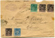 FRANCE LETTRE CHARGEE AFFRANCHIE AVEC UN N°75 + UN N°90 + 3 X LE N°97 DEPART LAMORICIERE 30 JANV 88 ORAN POUR TLEMCEN - 1877-1920: Période Semi Moderne