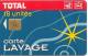 CARTE§-PUCE-SO3--LAVAGE-TO TAL-18-UNITES-TBE - Car Wash Cards