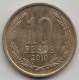 @Y@     Chili   10 Pesos    2010      (3438) - Chili