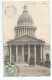 Paris  Cachet Marcophilie Visite Au Pantheon Souvenir 1907 - Panthéon