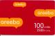 CARTE PREPAYEE-BENIN-100U-2500F CFA-AREEBA-ROUGE-TBE - Benin