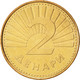 Monnaie, Macédoine, 2 Denari, 2001, FDC, Laiton, KM:3 - Macedonia Del Norte