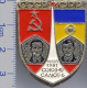 108 Space Soviet Russia Pin. INTERKOSMOS USSR-SRR (Romania) 1981 Soyuz-40 Salut-6 - Space
