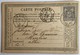 CARTE PRÉCURSEUR De LE DONJON Pour MOULINS Affranchissement Type Sage Janvier 1877 - Precursor Cards