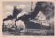 Feldpost WW2: Postcard M/S St.Louis From Hapag Leaving Hamburg From A POW Guard In A POW Working Coy Kriegsgefangenen Ba - Militaria