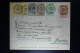 Belgium Cover Brussels To Russia 1894   Uprated OPB  54 Strip Of 2 + 53  + 56 + 68  4 Color Franking - Omslagen