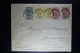 Belgium Cover Antwerp To Lubeck Germany 1893   Uprated OPB   53 + 54 +57    3 Color Franking - Buste