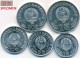 Korea North Set Of 5 Coins 1+5+10+50 Chon+1 Won 2002-2008 UNC Specimen Sample - Korea, North