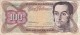 BILLETE DE VENEZUELA DE 100 BOLIVARES DE MAYO-12-1992 (BANKNOTE) - Venezuela