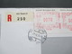 Beleg Schweiz 1975 Gedruckte Briefmarke! Schweizer Mustermesse Basel. Automatenmarke?! Einschreiben / R - Brief - Cartas & Documentos