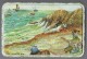 Filet De Pèche, Phare, Plage, Mer, Rochers Boîte En Tôle Lithographiée Massilly - Boîtes