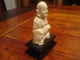 BOUDDHA En Ivoire Sur Socle Bois - Art Asiatique