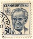 L0605 - Czechoslovakia (1987) 550 01 Broumov 1 (postcard) Tariff: 50 H (stamp: Gustav Husak - Shift Bright Colors) - Plaatfouten En Curiosa
