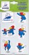 Rare Plaquette Neuve  6 Magnets Détachables Coupe Du Monde 98 Footix Mascotte De L'équipe De France / Licence Officielle - Autres & Non Classés