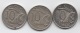 Australie : 10 Cents 1982-1994-2006 : 3 Générations De Portrait De La Reine QEII - 5 Cents