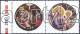 ROMANIA, 2015, Christmas, Religion, Painting, Icon, Round Stamp, Set Of 1 + Label, MNH (**), LPMP 2082 - Unused Stamps