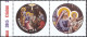 ROMANIA, 2015, Christmas, Religion, Painting, Icon, Round Stamp, Set Of 1 + Label, MNH (**), LPMP 2082 - Unused Stamps