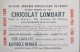 TRES BELLE CHROMO. CHOCOLAT LOMBART - DRAGUIGNAN - Tour De L'Horloge - En Parfait Etat - - Lombart