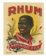 Etiquette Rhum   Martinique  Vieux   "visage Homme " Etiquette Vernissée  E Cuvelier Paris N°148 - Rhum