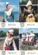 Av - 6 CPM Costumes, Blason BRETAGNE (Pont Aven, Chateaulin, Plougastel, Elliant, Rennes, Plouguerneau - Costumes