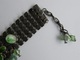 VINTAGE BRACELET COTE DE MAILLE ET PIERRE VERTE - Bracelets