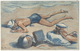 Dermatologie Protection De La Peau Pub Phebel Marceline Sébalt Paris 8 Plage Bronzage Baigneuse Art Card G. Pavie - Salud