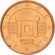 Malte, Euro Cent, 2008, SPL, Copper Plated Steel, KM:125 - Malta