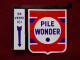 - Plaque émaillée "Pile Wonder" . Double Face - - Altri & Non Classificati