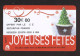 GIFT CARD - Carte Cadeau Auchan - JOYEUSES FETES - 30 € - Cartes Cadeaux