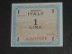 1 Lire - Lira Italie- Italy 1943 .- Allied Military Currency - Série 1943  **** EN ACHAT IMMEDIAT **** - Occupation Alliés Seconde Guerre Mondiale