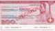 SPECIMEN BILLETE DE SUIZA DE 200 FRANCS SWISS BANKERS TRAVELLERS CHEQUE  SIN CIRCULAR-UNCIRCULATED (BANKNOTE) - Schweiz