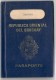 URUGUAY - 1980 PASSPORT - PASSEPORT - UK MODEL- Vf JUGOSLAVIJA - PORTUGAL - ROYAUME Du MAROC - VISAS And REVENUES STAMPS - Historical Documents