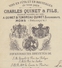 BELGIË/BELGIQUE :1905: ## CHARLES QUINET, Maison Fondée En 1880, MONS ## à ## Mr. Brunet, Uccle ## : HERALDRY, - Alimentaire