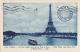 Vignette 26 X 40 Mm "Souvenir De La Tour Eiffel" &amp; Tampons Touristiques Sur CP Circulé 5-11-44 - Tourism (Labels)