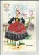 CARTE BRODEE . BRETAGNE . COSTUME  FOLKLORIQUE - Embroidered