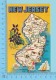 Maps, Cartes Géographiques - New Jersey Map USA  , State Flower Used In 1974 USA Stamp - 2 Scans - Cartes Géographiques