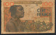 W.A.S. LETTER B = BENIN  P201Bf  100 FRANCS  ND (1965) Signature 4 FINE - Benin